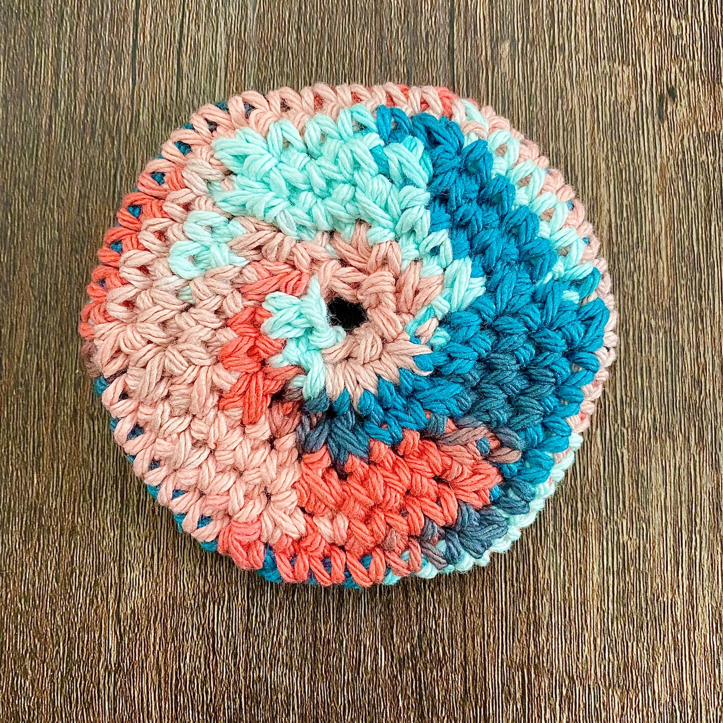 Coral Sea Ombre Marble Pusher Fidget