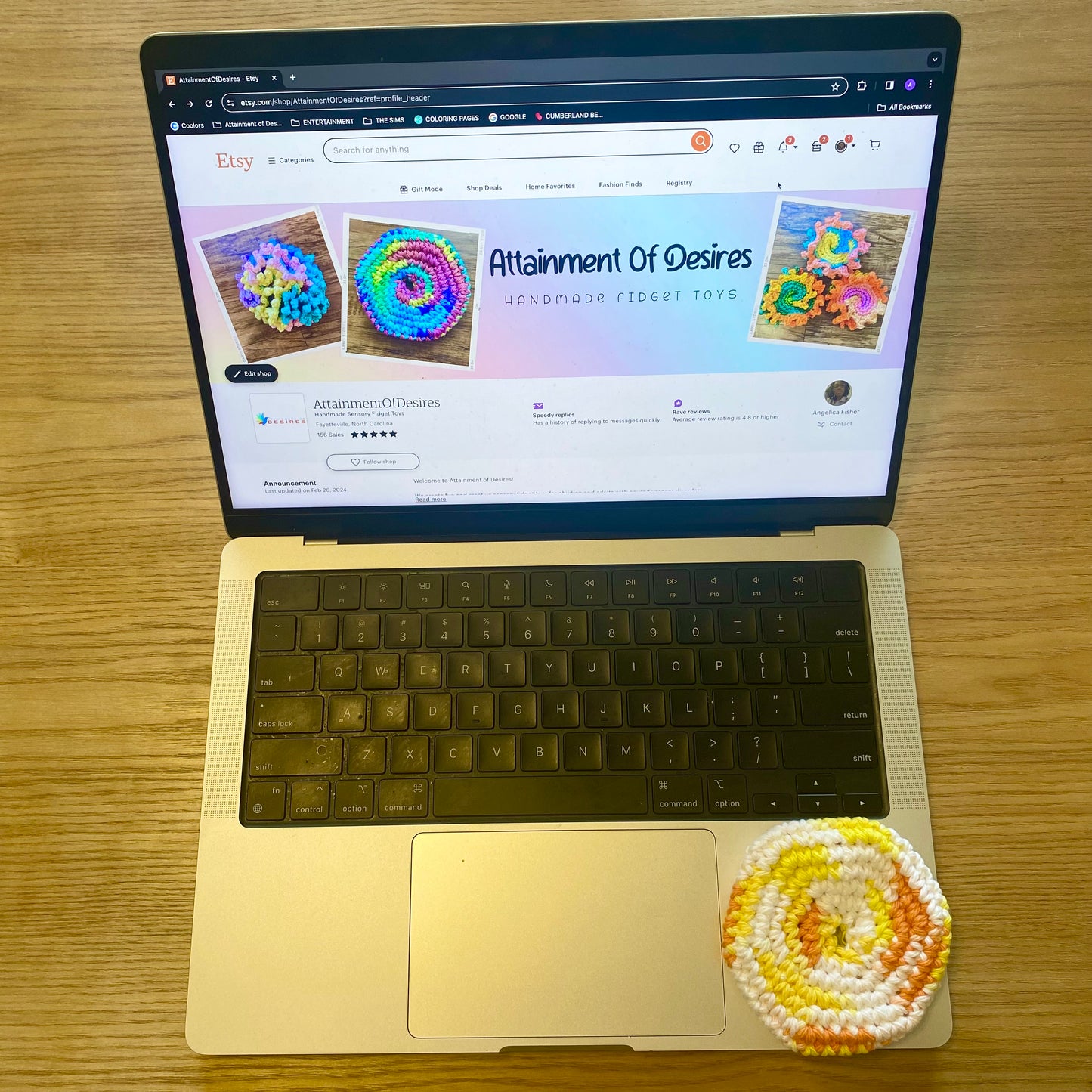 Creamsicle Marble Pusher Fidget