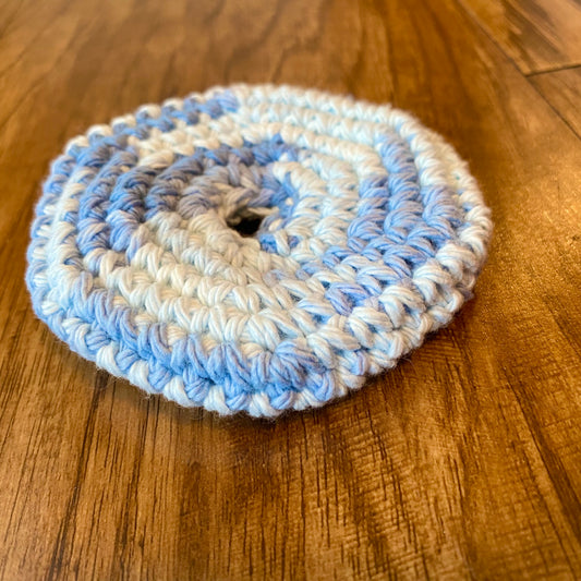 Faded Denim Marble Pusher Fidget